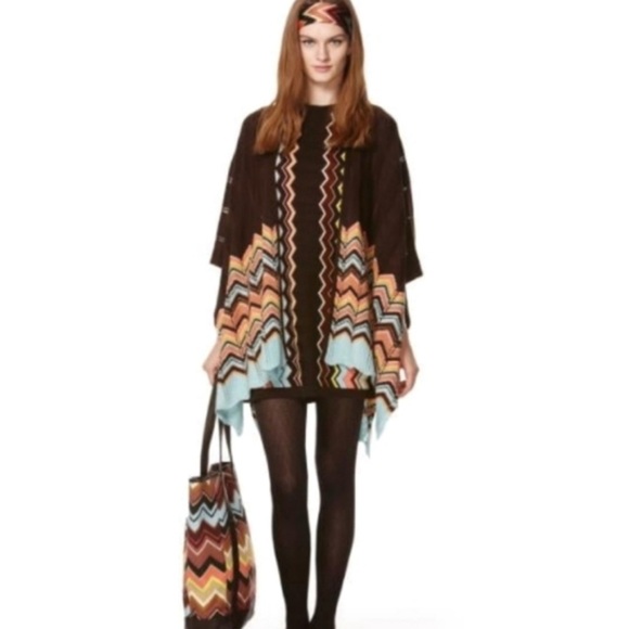 Missoni for Target Sweaters - Missoni for Target Ruana Chevron Open Poncho | OS